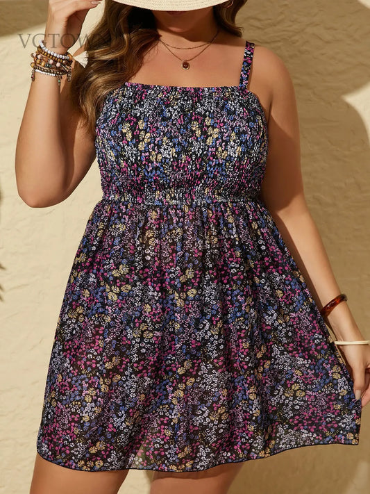 Women's Plus-Size Tankini Set with Boyshorts