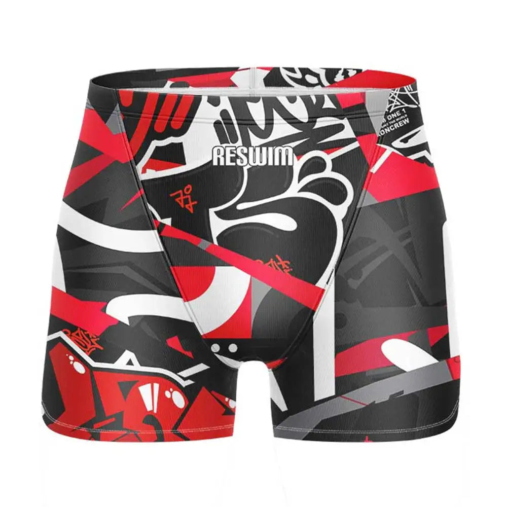 Swim Boxers Summer Men's Swimm Shorts Jammer Swimsuit Short Chlorine Resistant Swimwear Swimming Trunks Beach Tights Gym Surfing Pants
