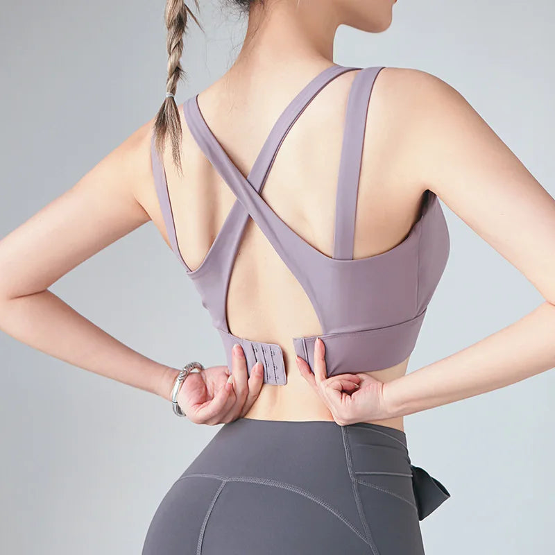 Sports Bras for Yoga Gym Workout Crop Top Fitness Tops Bounce Control Jogging Bras Push Up Running Top Active Wear