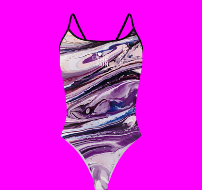 Black, Pink, Purple Love The Pain One Piece Swimsuit Women Swimwear