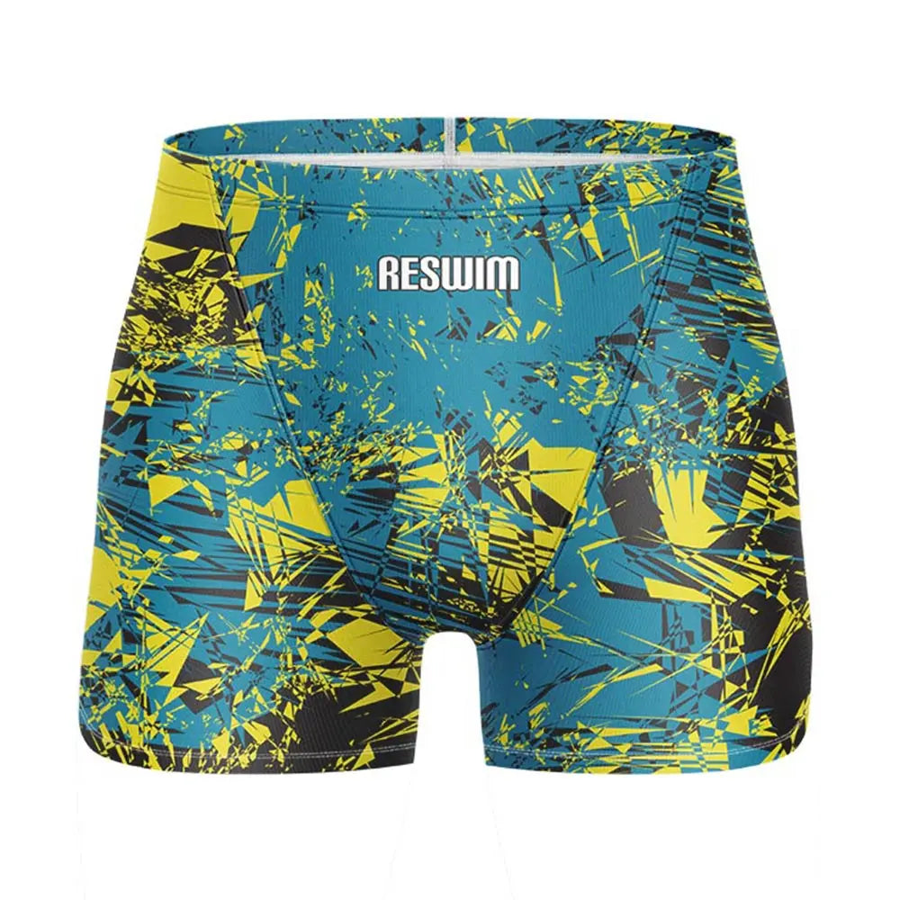 Men's Beach Tights Shorts Swim Jammer Swimsuit Swimming Trunks Athletic Training Swimwear Lycra Running Diving Surfing Pants