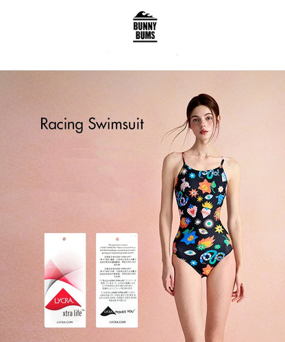 Women UV Protection One Piece WaterProof Sports Surfing Beach SwimWear Female Professional Quick-Dry Bathing Push Up SwimSuit