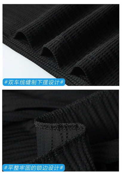 9XL 10XL Corn grid summer short-sleeved t-shirt trousers tide ice silk quick-drying plus size loose two-piece set 160KG