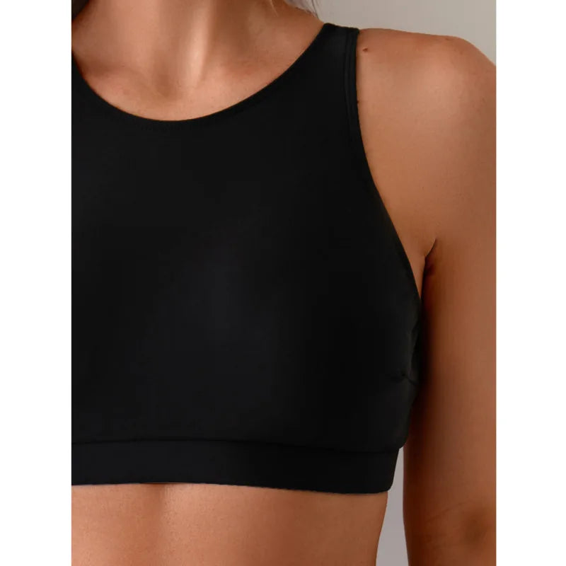 Women's Black High-Neck Bikini Set