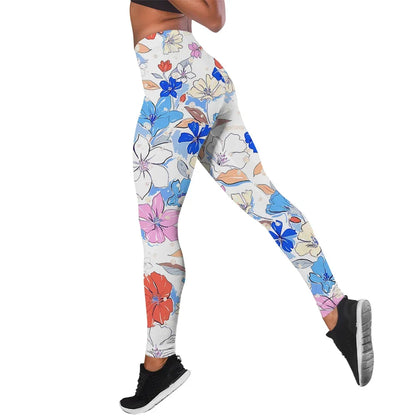 3D Geometric Graffiti Printed Women's Yoga Pants Fashion Running Fitness High Waist Leggings Outdoor Daily Sports Pant For Women
