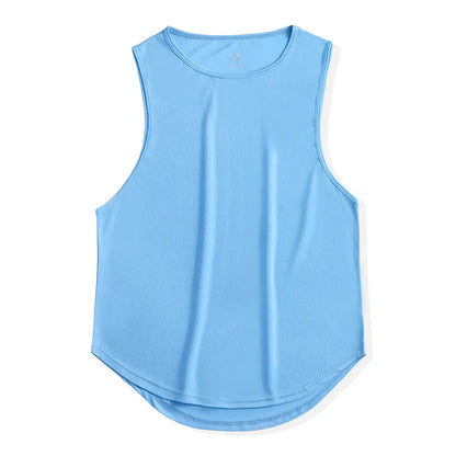 Men's Quick-Drying Sport T-shirt for Fitness and Marathon Workout Sleeveless Basketball Vest Loose Running Tank Top