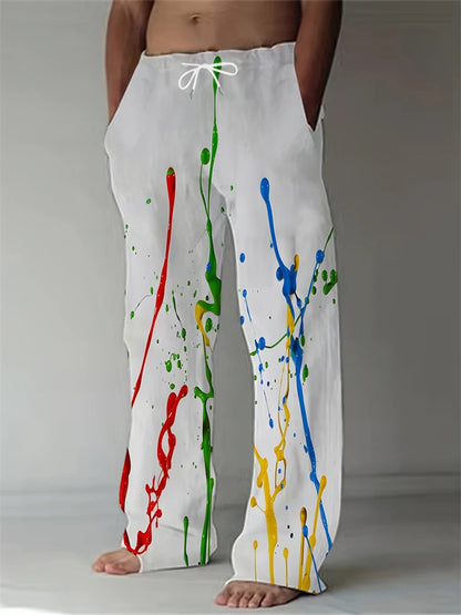 Pants Men's Graffiti Sweatpants 3D Printed Casual Athletic Jogging Pants Y2k Men's Outdoor Beach Breathable Pants