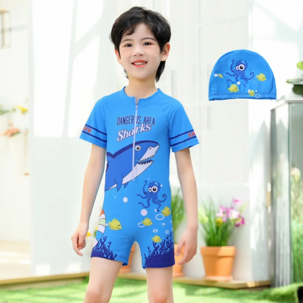 UV Baby Girl Swimsuit One Piece Swimming Jumpsuit Unicorn Bathing Suit SPF 50 Short Sleeve Kids Swimwear for Girls 2-12 Years