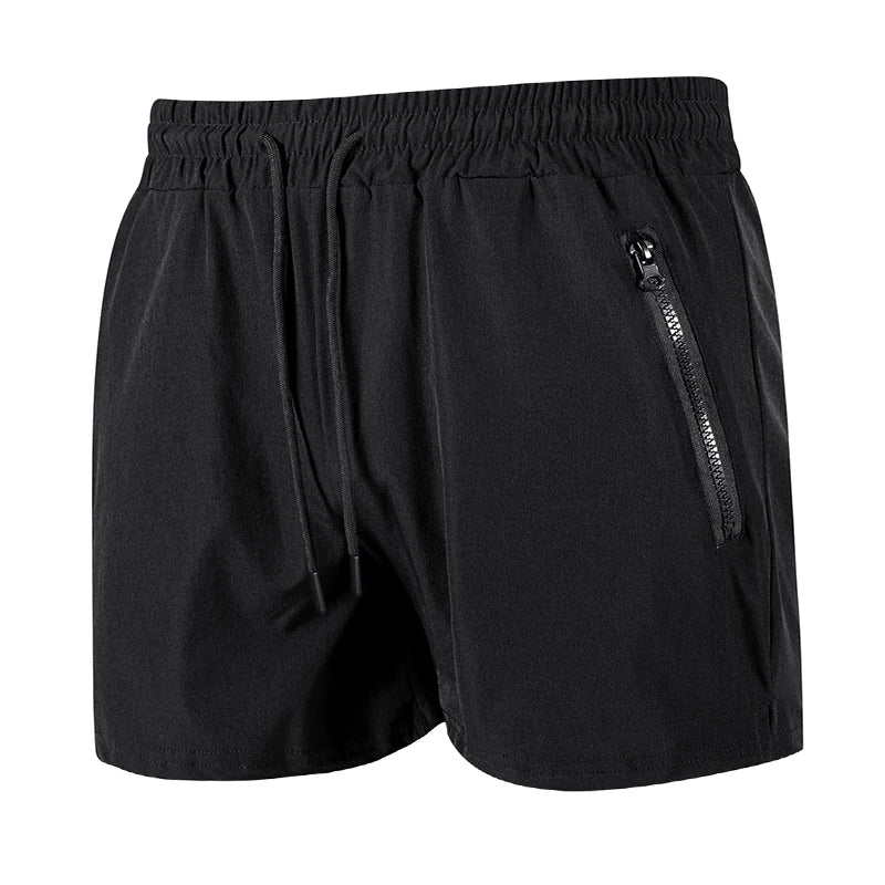 Men's Gym Workout Running Shorts with Zipper Pockets Mesh Liner Summer Sports Athletic Quick Dry Stretchy Shorts Swim Trunks
