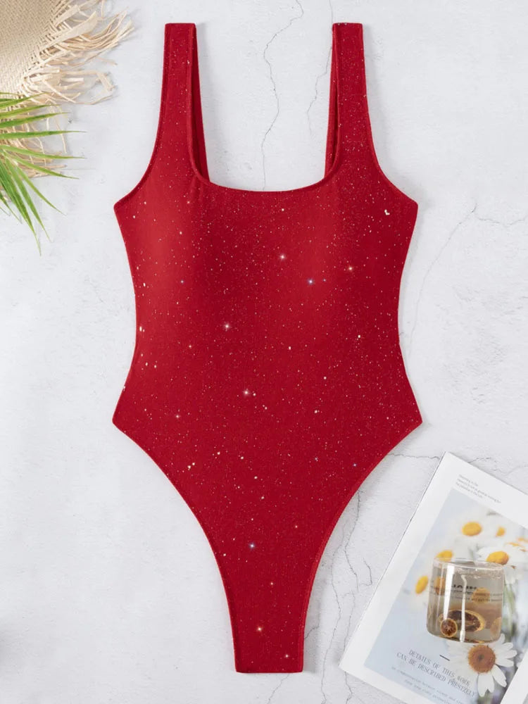 Female Solid Strapped Swimwear Women Push Up One Piece Swimsuit Monokini Lady Backless Hollow Bathing Suit