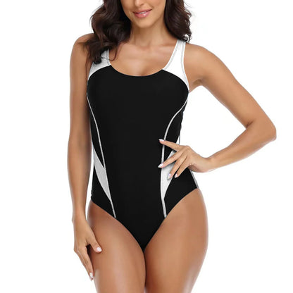 Women One Piece Slim Swimwear Female Backless Swimming Suit Sport Bathing Suit Surfing Fitness Clothing