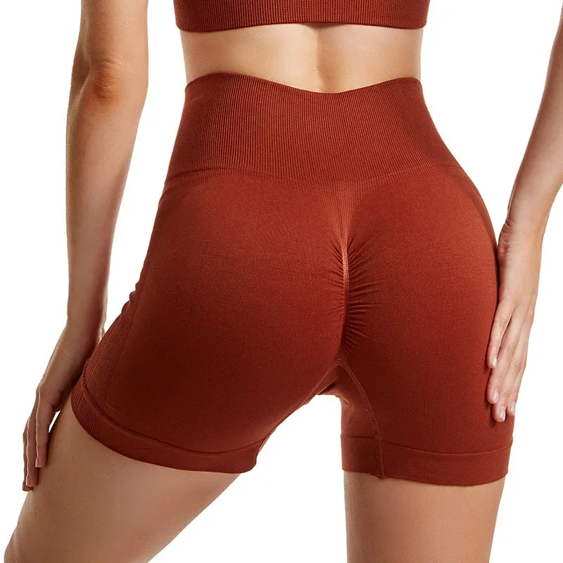 Sports Bra and Shorts Set Women Deep U-neck Push Up Gym Jogging Yoga Fitness Shockproof Vest Crop Tops Female Sport Bras Set for Women