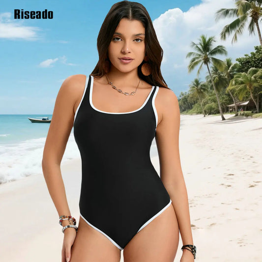 Women's Swimsuit Woman Scoop Neck Swimwear One Piece Swimming U Back Beach Wear Pool Squad Training Slimming Monokini