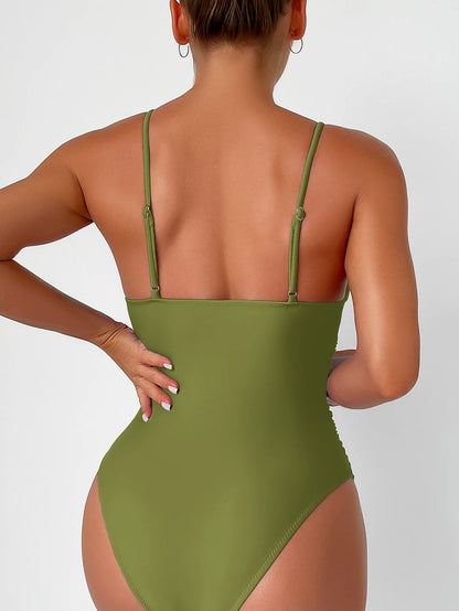 Solid One-Piece Large Swimsuits Closed Plus Size Swimwear Body Bathing Suits Female Pool Beach Women's Swimming Suit