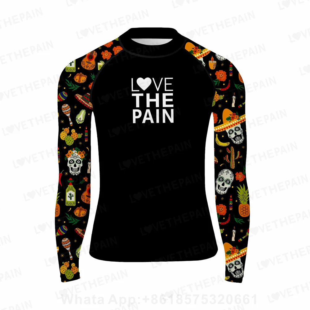 Men's Surfing Wear Swimming Diving T-Shirts Long Sleeve Rash Guard Swimwear Elasticity Beach Surfing Sun Protection Clothing