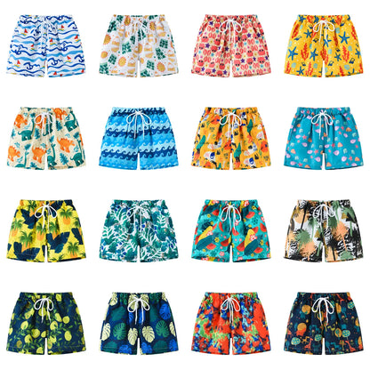 Summer Baby Boys Swimming Trunks For 2-8Years Kids Beach Shorts Cartoon Pattern Swimsuit Shorts Baby Bathing Suit Swimwear