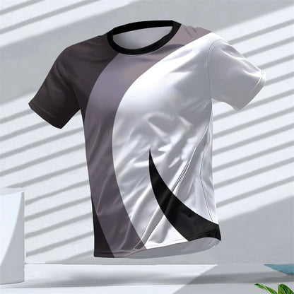 Gym Summer Quick Dry Breathable Men's T Shirt Outdoor Run Fitness Sports Short Sleeve Casual O-Neck Men Gym Sportswear T-Shirt
