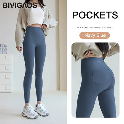 Back Pocket Sharkskin Leggings Women White Tight Casual Sport Fitness Leggings Skinny Pencil Pants