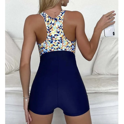 Colourful One-Piece Swimsuit Closed Female Swimwear Push Up Women's Swim Wear Body Bathing Suit For Beach Pool Bather