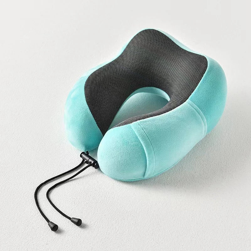 U Shaped Memory Foam Neck Pillows Soft Cervical Orthopedic Pillow Travel Essentials For Airplane Massage Neck Cushion