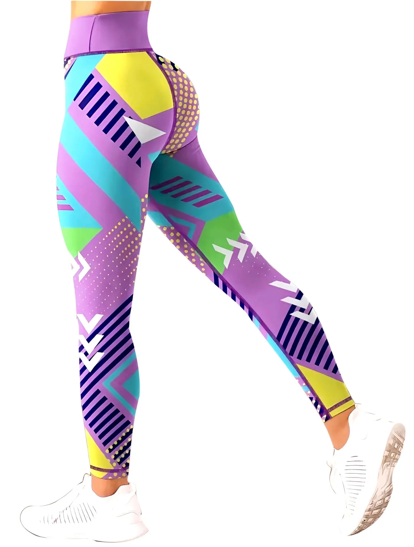 Women's 50-color high-waist printed yoga pants, hip-lifting tight quick-drying sports yoga pants