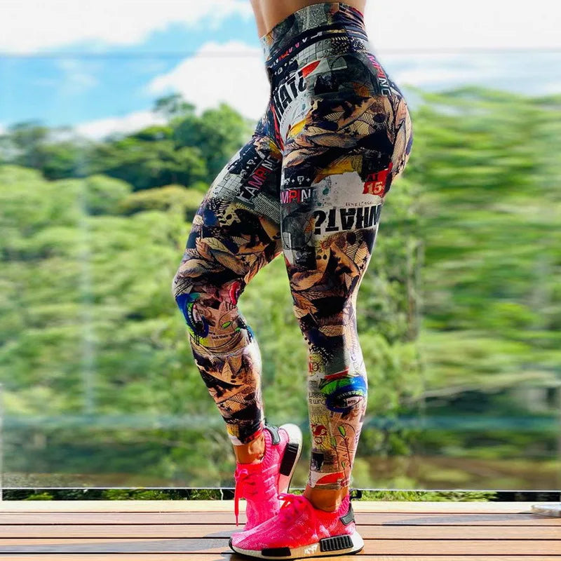 Women Tie-Dye Gym Leggings Seamless Push Up Pants Sports Fitness High Waist Workout Yoga Leggings Gym for Women