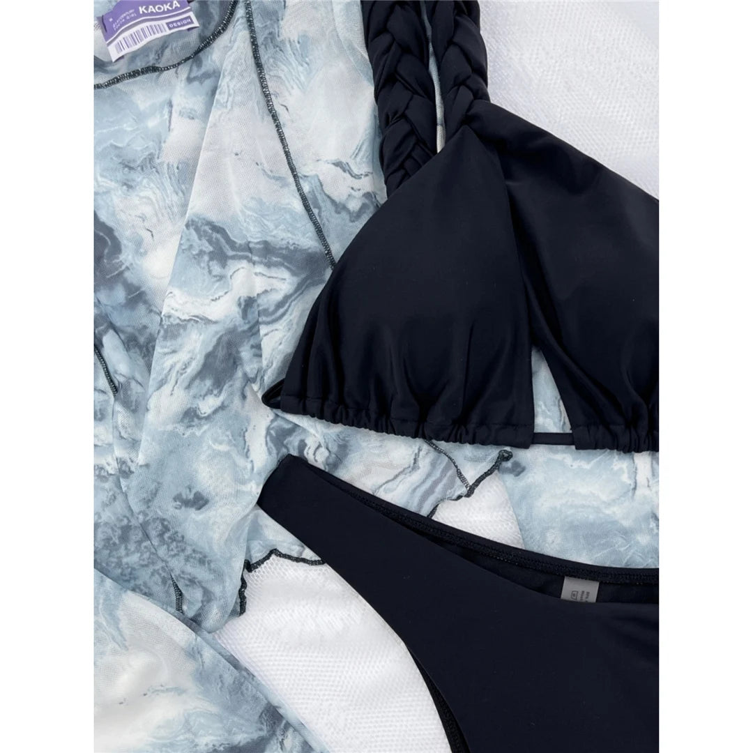 Cut Out One Shoulder Brazilian Bikini Women Swimwear Female Swimsuit Two-pieces Bikini set Bather Bathing Suit Swim