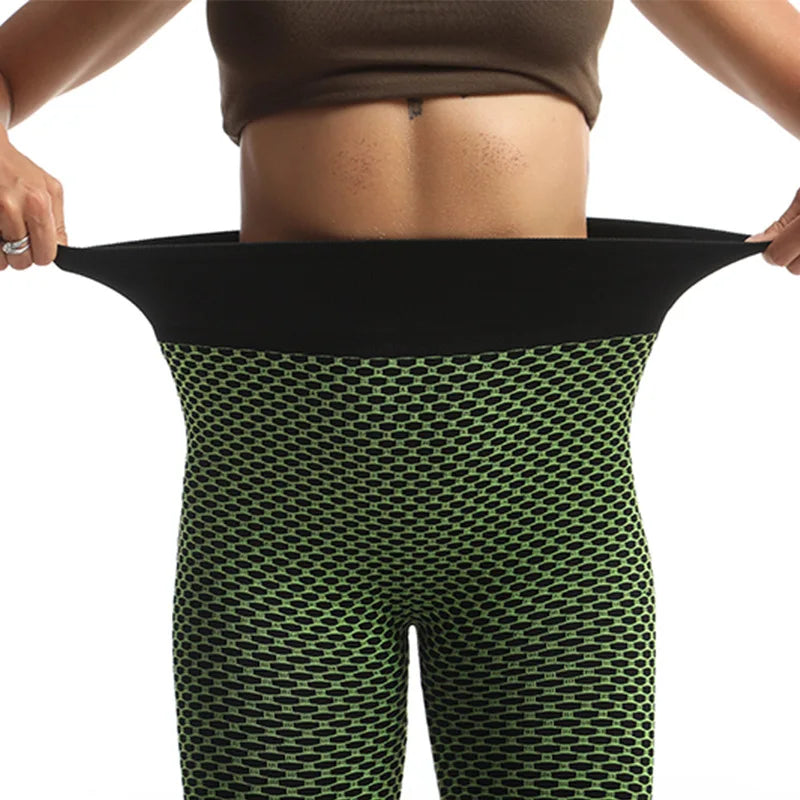 YSDNCHI Push Up Leggings Breathable Workout Capris Sport Leggins Seamless High Waist Mid-Calf Women Gym Fitness Yoga Clothing