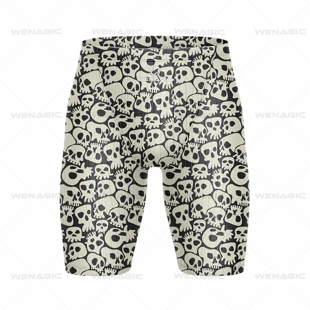 Men's Swimming Jammer Swimwear Endurance Athletic Training Swimsuit Summer Beach Swimming Trunks Diving Surf Tight Shorts