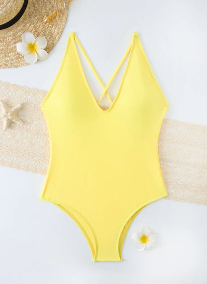 Choice Of Color One-Piece Swimming Suit Women's Swimwear Fixed Chest Pad Bathers