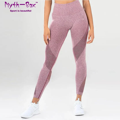 Women Yoga Pant High Waist Sport Leggings Mesh Breathable Fitness Tights Hip Lifting Running Trousers Gym Workout Leggings Female