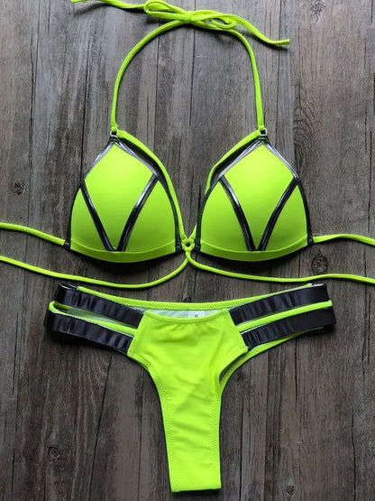 Gold Stamping Women Bikini Set Padded Women Swimsuit Push Up Bikini Swimwear Summer Beachwear Brazil Bathing Suit