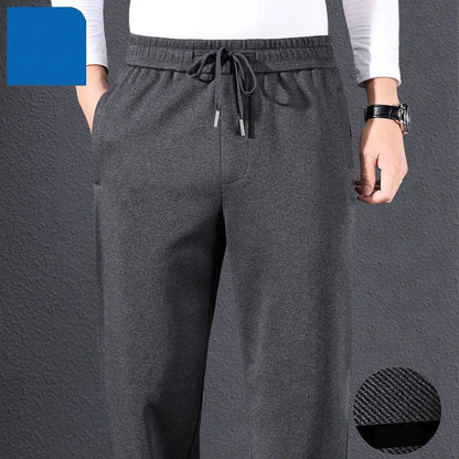 Big Size Men Sports Straight Pants Streetwear Fashion Spring Summer Loose Male Clothing Elastic Waist All-match Casual Trousers