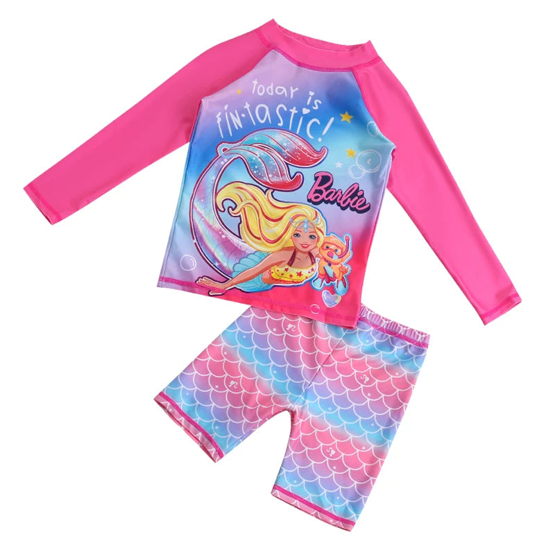 Boy Girl Swimwear Swim Suits Sun Protective Long Sleeve Dinosaur Unicorn Children Swimsuits Bathing Suit Kids Swimming Suit