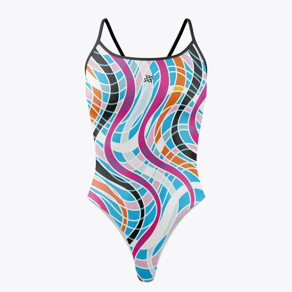 Swimsuits Women One-piece Back Swimsuit Open Water Functional Training Swimsuit Summer Surf Deck Comfortable Swimminggown