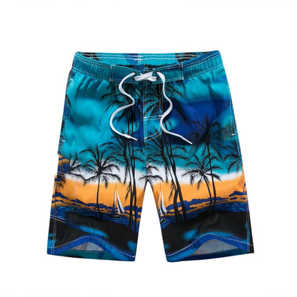 Coconut Tree Mens Swimwear Beach Shorts Surf Board Shorts Sportwear Pant Boy Short Swimsuit Summer Briefs Swimming Trunks
