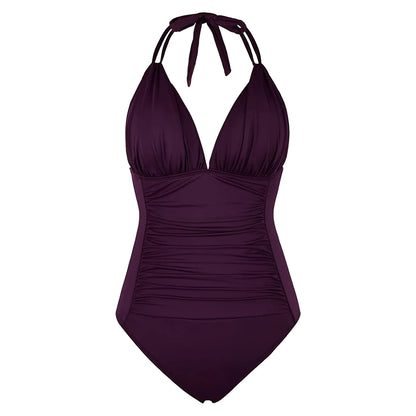 Solid Colours Sexy Female One-Piece Push Up Women Swimsuit Bathing Suit For Pool Beach Wear
