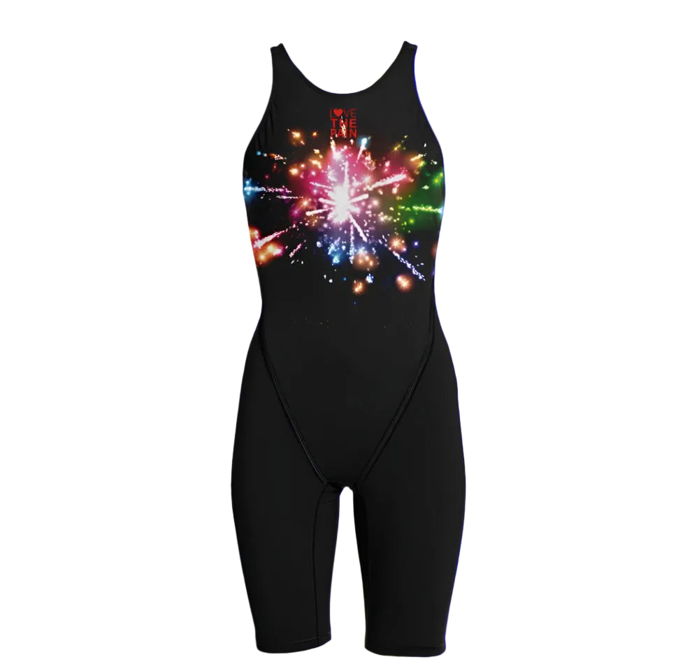 Tech Suit Coloured Designs Competition Training Swimwear Tech Suits Neck To Knee ...