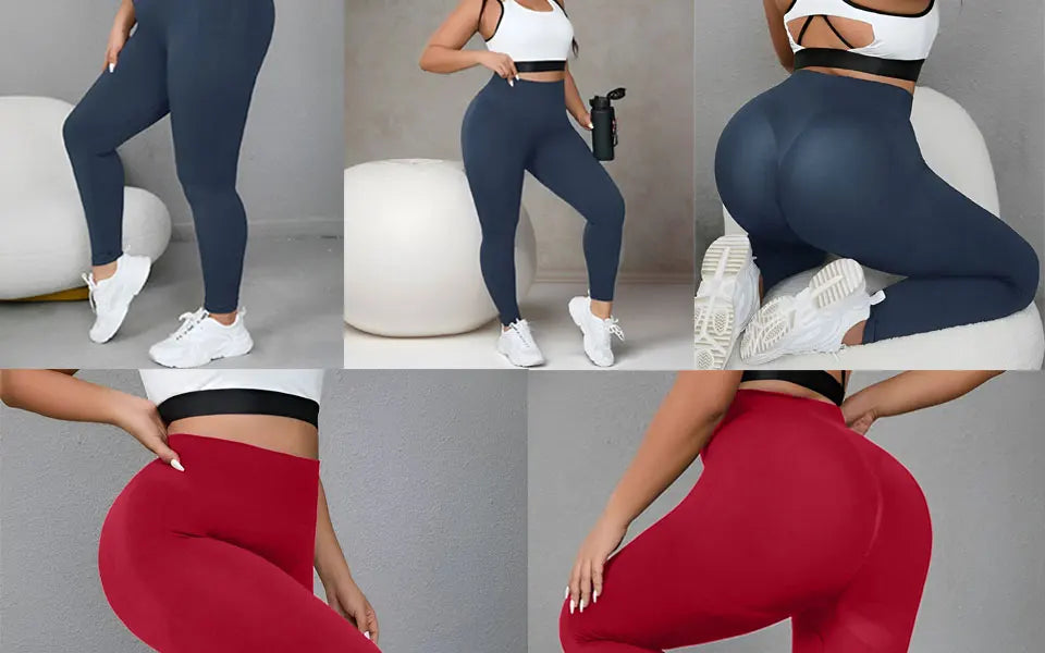 Plus Size Four-Way Stretch Hip-Covering High-Elastic Sports Yoga Fitness Women's High-Waisted Peach Butt Tight-Fitting Quick-Drying Slimming Look Seamless Pants