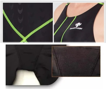 HXBY Professional Competition Knee Length Waterproof Chlorine Resistant Women's Swimwear Plus Size 5xl