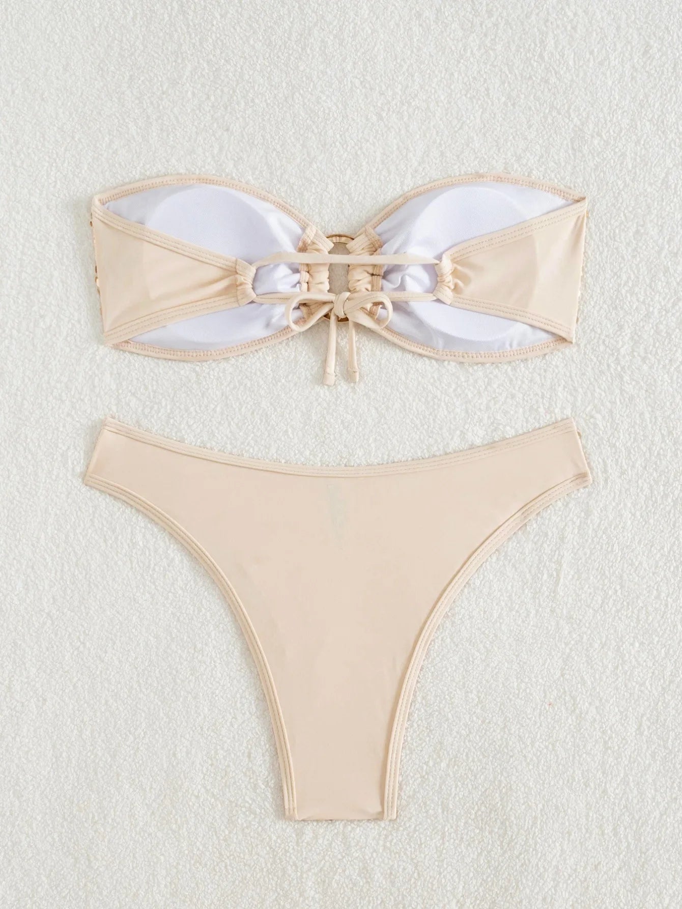 Shiny Sequin Bandeau Bikini Sets Women Front Push Up Micro Bikini Swimsuit Summer Red Bathing Suit Thong Swimwear Biquini