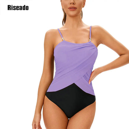 Women's Swimsuit One Piece Swimwear Square Neck Tummy Control with Adjustable Spaghetti Straps