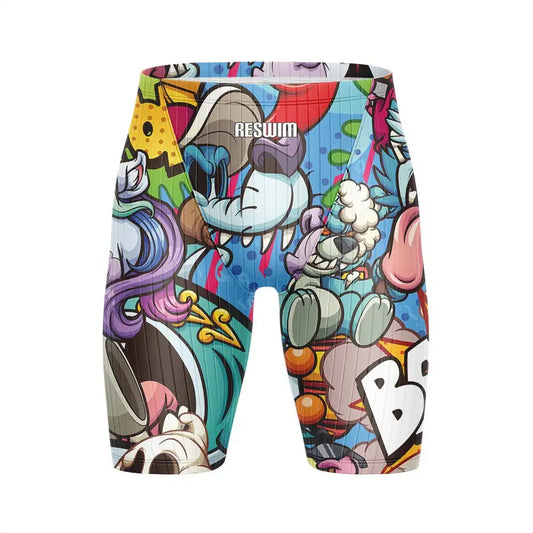Swim Boxers Men's Swim Jammer Swimsuit Swimming Trunks Beach Tights Shorts Athletic Training Swimwear Bathing Suit Running Surfing Pants