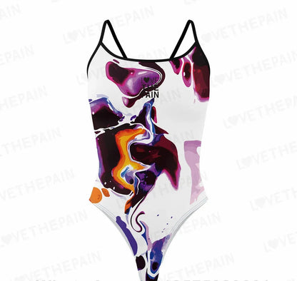 Love The Pain  Women's  One-piece Triangle Swimsuit Sports Function Training Swimsuit Competition