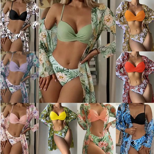 Bikini Set Beach Smock Cardigan Smock Woman Swimwear Bathrobe Bikini Beach Style Sun Protection Shirt Shawl