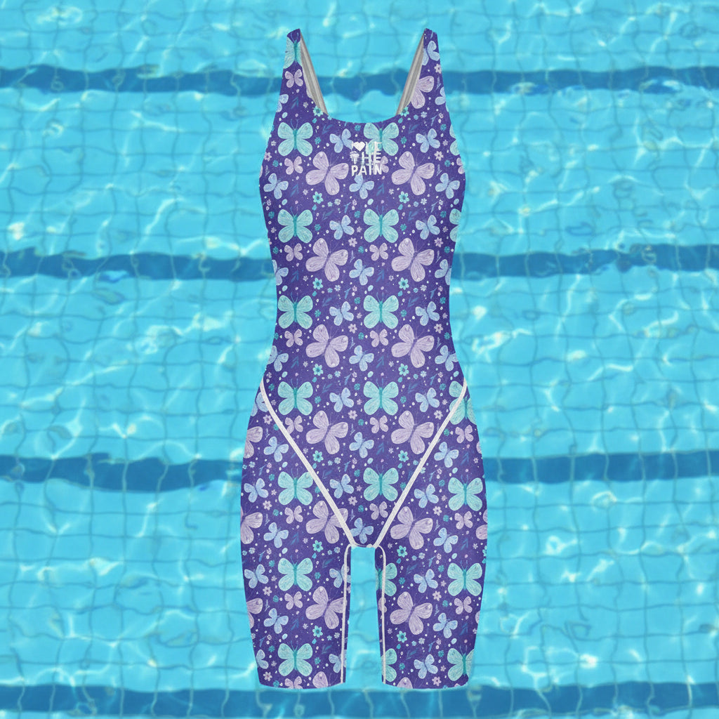 Love The Pain Female One Piece Swimsuit Bodysuit Multifunctional Training Professional Sports Competition Swimwear Bathing Suit