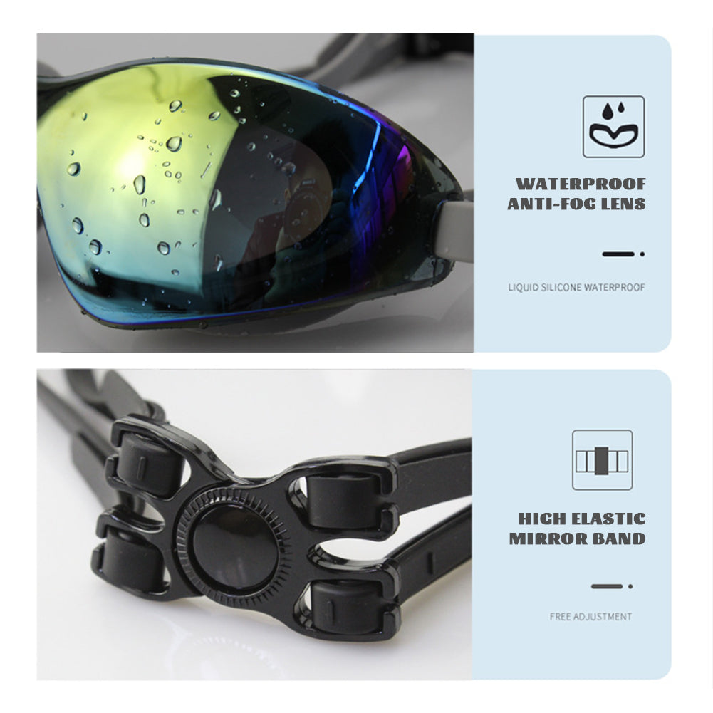 Fashion Swim Goggles With Adjustable Buckle Anti-Fog Clear Lens Fitting Eye Goggles For Women Men Unisex  Swimming Goggles