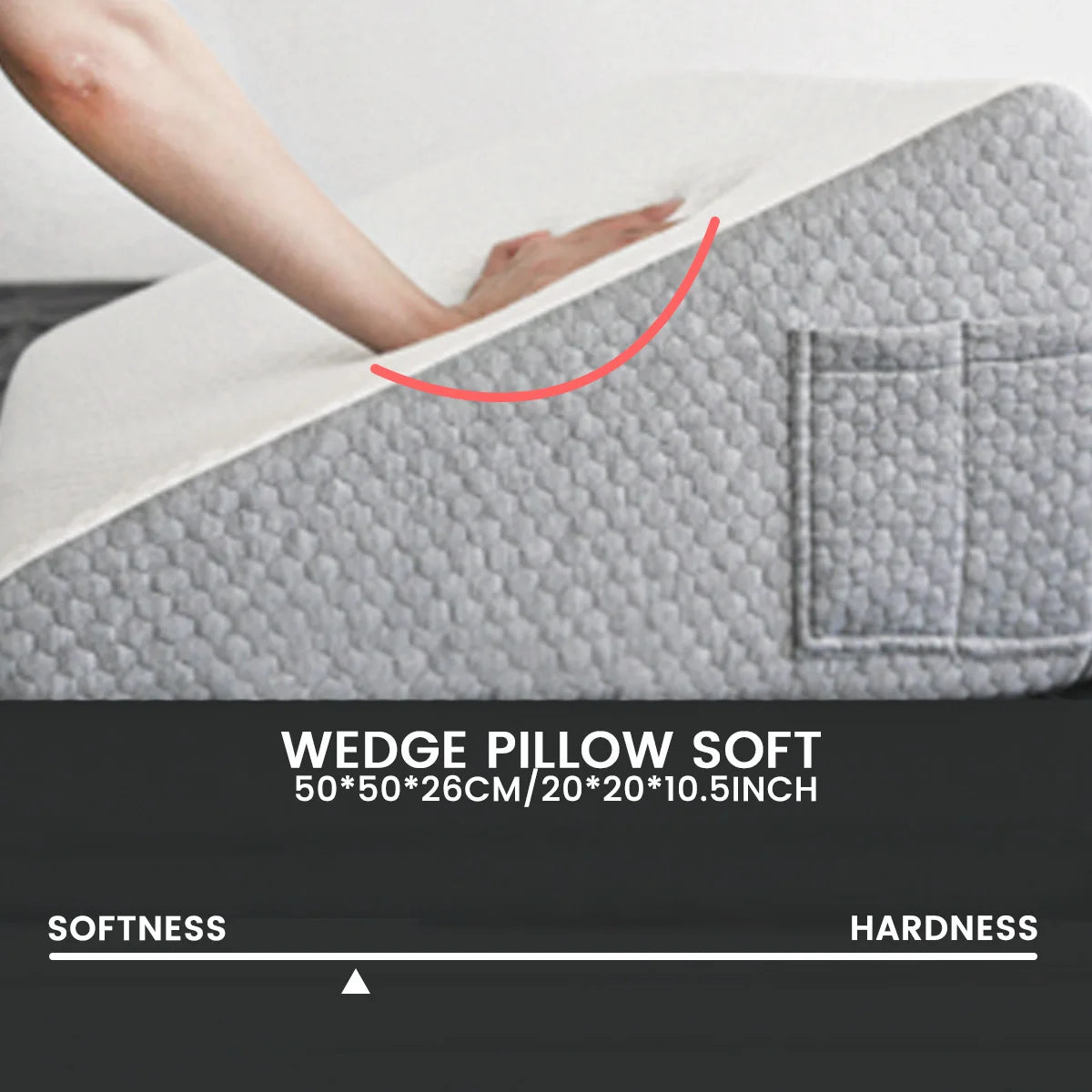 1pc /2pcWedge Pillow For Sleeping Bed Wedge Pillow For After Surgery Triangle Air Layer Sleeping Wedge Cover Memory Foam