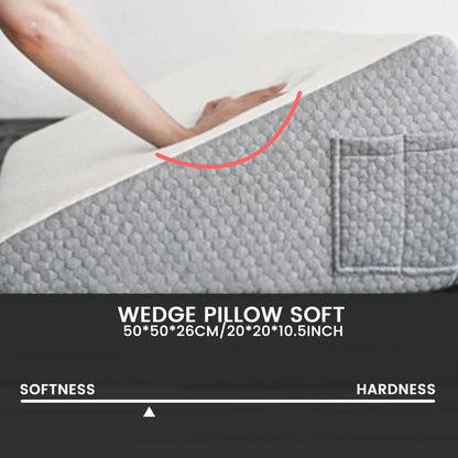 1pc /2pcWedge Pillow For Sleeping Bed Wedge Pillow For After Surgery Triangle Air Layer Sleeping Wedge Cover Memory Foam