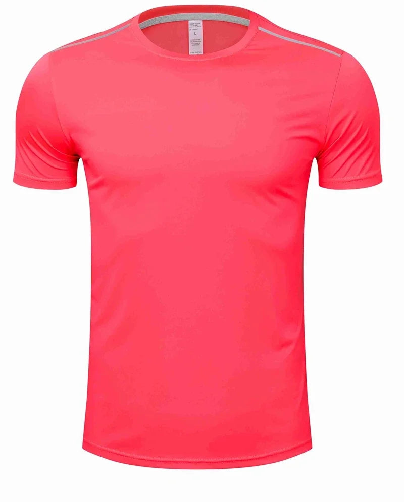 High quality spandex Men Women Kids Running T Shirt Quick Dry Fitness Shirt Training exercise Clothes Gym Sports Shirts Tops